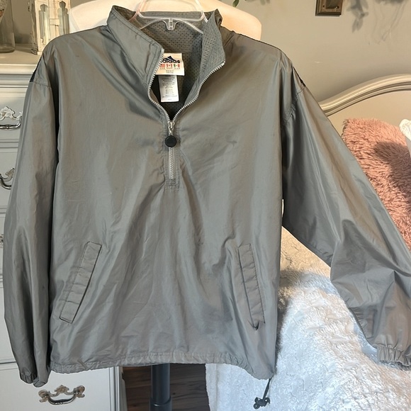 Adidas Gray Windbreaker Pullover - Picture 8 of 9